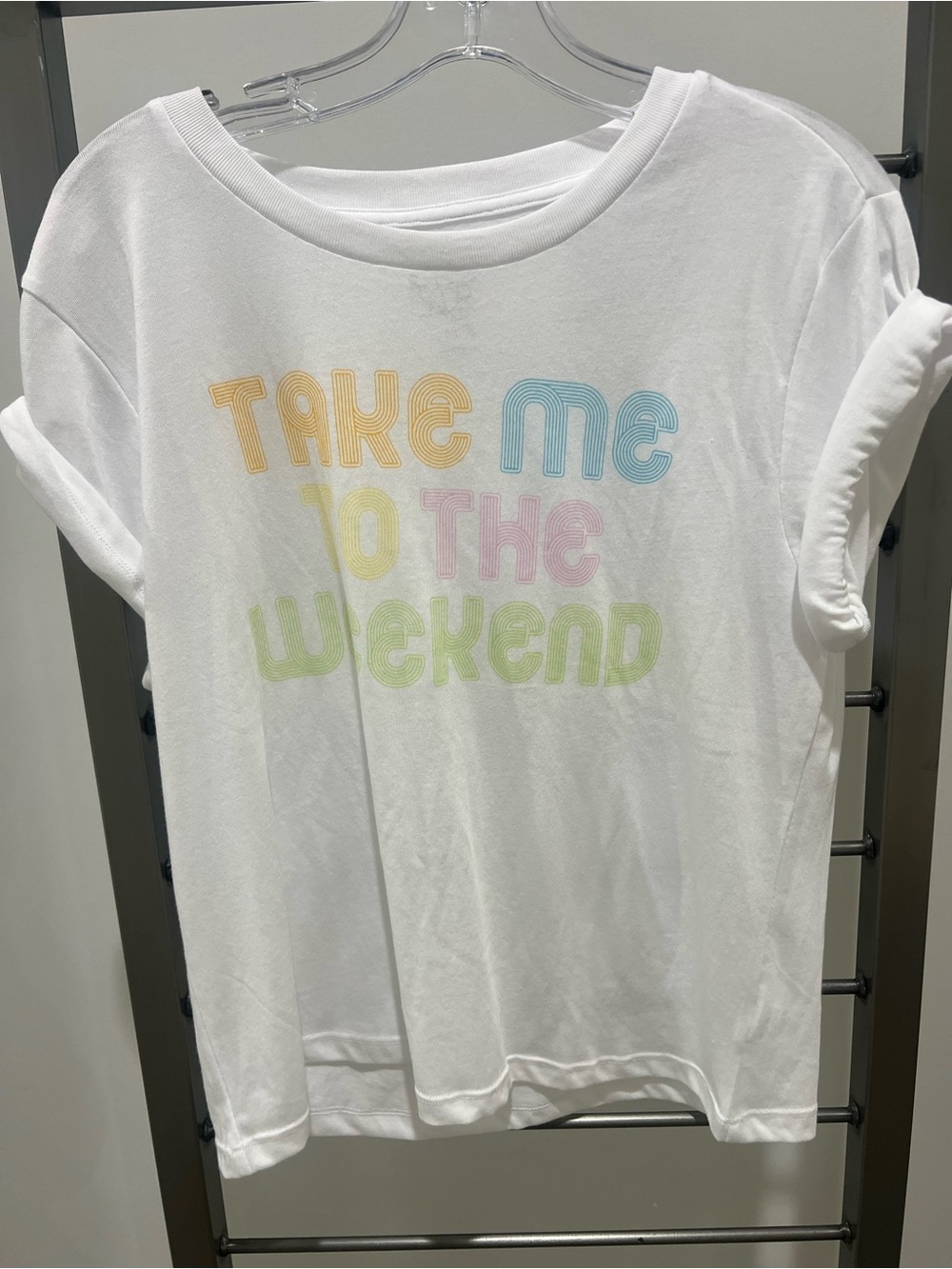 Chaser  "Take Me To The Weekend" White Graphic Tee